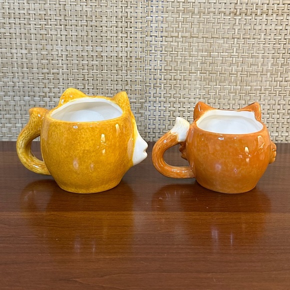 🌟HP🌟2015+Set of 2 Squirrel & Fox Mugs Glazed Ceramic Earthenware Sur La Table - Picture 5 of 12